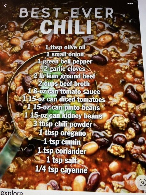 Best Ever Chili Recipe, Best Ever Chili, Best Chili Ever, Classic Chili Recipe, Delicious Chili Recipe, Homemade Chili Recipe, Classic Chili, Best Chili, Best Chili Recipe