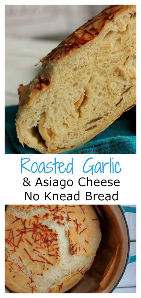 Savory Quick Bread, Asiago Bread, Roasted Garlic Bread, Bread Roast, Dough Pizza, American Foods, Bread Sticks, Homemade Bread Recipes Easy, Garlic Bread Recipe