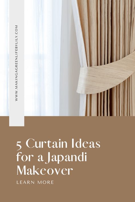 5 Curtain Ideas for a Japandi Makeover Japandi Curtain Rods, Japandi Interiors Curtains, Japandi Style Living Room Curtains, Japandi And Scandinavian Interior, Scandinavian Living Room Curtains, Japandi Bedroom Curtains, Japandi Style Curtains, Japandi Living Room Curtain, Japanese Curtains Panels