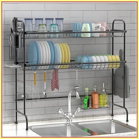 (paid link) Popular in Kitchen Tools & Products. Desain Pantry Dapur, Desain Pantry, Dish Drying Rack, Small Kitchen Decor, Diy Kitchen Storage, Kitchen Interior Design Modern, Kitchen Design Plans, Kitchen Must Haves, Dish Rack