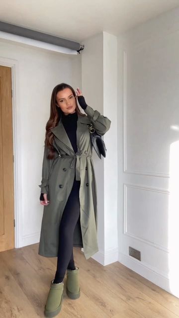 EGO OFFICIAL on Instagram: "@daniellemetz looks unreal dressed up in all EGO 🙌🏼✨ Get an extra 20% off using code: EGO20 ⚡️ search: long sleeve zip up jumpsuit | £30/$41 search: button detail belted trench coat | £60/$78 search: Pumpkin | £40/$54" Jumpsuit With Trench Coat, Trench Coat Photoshoot, Trench Coat Photography, Trench Coat Model Poses, Ego Official, Zip Up Jumpsuit, Trench Coat Editorial Shoot, Luxury Photography, Belted Trench Coat