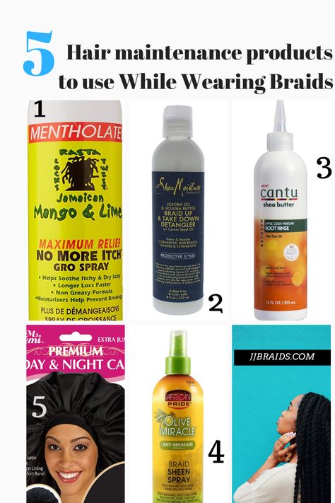 Here are the haircare maintenance products I’ve come to rely on as a decades long consistent braided hairstyle wearer. Braids are a protective style that are often worn by women when they need a no-fussContinue reading Box Braids Night Routine, What Products To Use For Box Braids, Box Braid Products, How To Keep Braids Fresh, Cool Braided Hairstyles Unique, Braiding Hair Products, Braid Refresher, Hair Products For Braids, Products For Braids