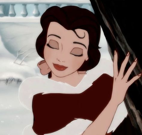 Pfp Aesthetic Girl Cartoon, Short Brown Hair Pfp Cartoon, Disney Princess Core, Disney Princess Pfp Aesthetic, Disney Princess Aesthetic Icon, Cute Disney Pfp, Belle Profile Picture, Disney Profile Pictures, Cartoon Profile Pics Brunette