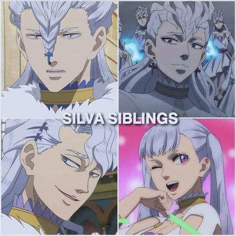 #silva #vermillion #adlai #vaude Knight Squad, Anime Siblings, Black Clover Manga, Black Clover Anime, Black Bull, Japanese Manga Series, Black Cover, Anime Crossover, Anime Boyfriend