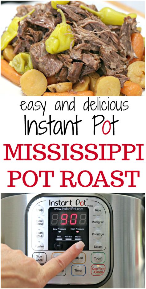 Instant Pot Recipes Mississippi Roast, What To Eat With Mississippi Pot Roast, Insta Pot Mississippi Roast Recipes, Mississippi Pot Roast Instapot, Instant Pot Mississippi Pot Roast Recipe, Mississippi Pot Roast With Potatoes, Mississippi Roast Instant Pot, Mississippi Pot Roast Instant Pot, Instant Pot Mississippi Roast