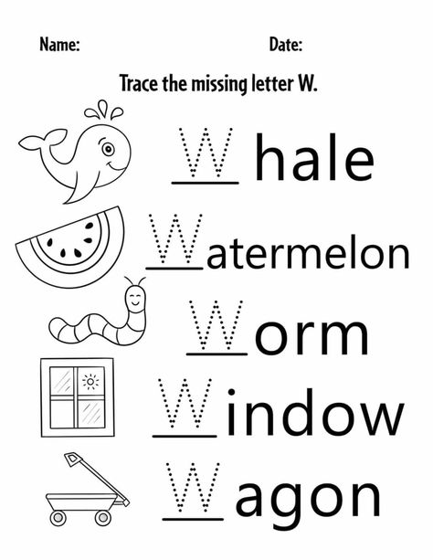 FREE Letter W Worksheets for Preschool ⋆ The Hollydog Blog Letter W Activity For Preschoolers, Letter W Preschool Crafts, Letter W Worksheets Kindergarten, W Is For, W Crafts For Preschool, Letter W Crafts For Preschoolers, Letter W Activities For Preschool, Letter W Worksheets For Preschool, Letter W Preschool