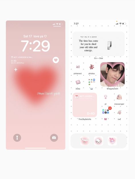 Pink Ios 16, Ios 16 Layout, Lockscreen Layout, Ios 16 Lockscreen, Pink Ios, Ios Theme, Widget Design, Iphone Home Screen Layout, Iconic Wallpaper