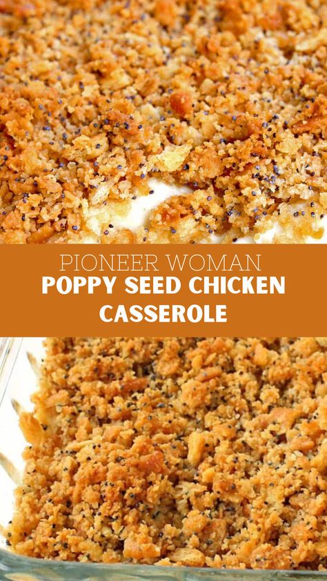 Pioneer Woman Poppy Seed Chicken Casserole Southern Living Poppyseed Chicken Casserole, Chicken Casserole Recipes Poppy Seed, Poppy Seed Chicken With Noodles, Poppy Seed Chicken With Broccoli, Poppy Chicken Casserole, Chicken Rice Poppyseed Casserole, Poppy Seed Chicken For A Crowd, Sides For Poppy Seed Chicken, Poppy Seed Chicken And Rice Casserole