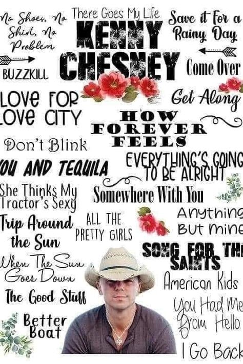 Sun Song, Country Song Quotes, Music Journal, Love Songs Playlist, Country Music Quotes, Over Love, Tshirt Design Inspiration, Kenny Chesney, Country Stars