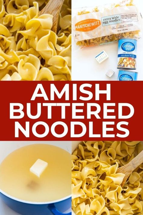 Buttered Noodles With Chicken, Buttered Egg Noodles Recipes, Amish Noodles Recipe, Amish Egg Noodle Recipes, Amish Noodle Recipe, Buttered Egg Noodles, Butter Noodles Recipe, Amish Egg Noodles, Homemade Amish Noodles