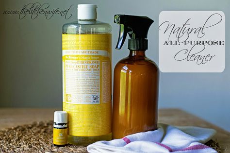 Going Chemical Free?  Try this Natural All Purpose Cleaner with Dr. Bronner's and essential oils.  It is AMAZING! Natural All Purpose Cleaner, Diy Cleaning Spray, Diy All Purpose Cleaner, Natural Cleaning Supplies, Dr Bronners, Aromatherapy Products, Making Essential Oils, Essential Oils Cleaning, Diy Cleaning Solution