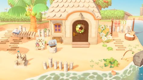 Acnh Beach, Animale Crossing, Memes Gretchen, Pagoda Garden, Animal Crossing Memes, Animal Crossing Wild World, Island Theme, Animal Crossing Villagers, House Beach