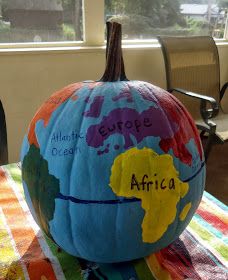 Being Mirrors: Pumpkin Globes Globe Projects, 3rd Grade Social Studies, Painting Pumpkins, 4th Grade Social Studies, Teaching Geography, 5th Grade Social Studies, Homeschool Geography, Halloween Activities For Kids, Social Studies Activities