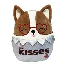 Hershey Kiss Valentine, Hersey Kisses, Personalized Stuffed Animals, Dog Kisses, Hershey Kiss, Dog Valentines, Hershey Kisses, Plush Dog Toys, Valentine Special