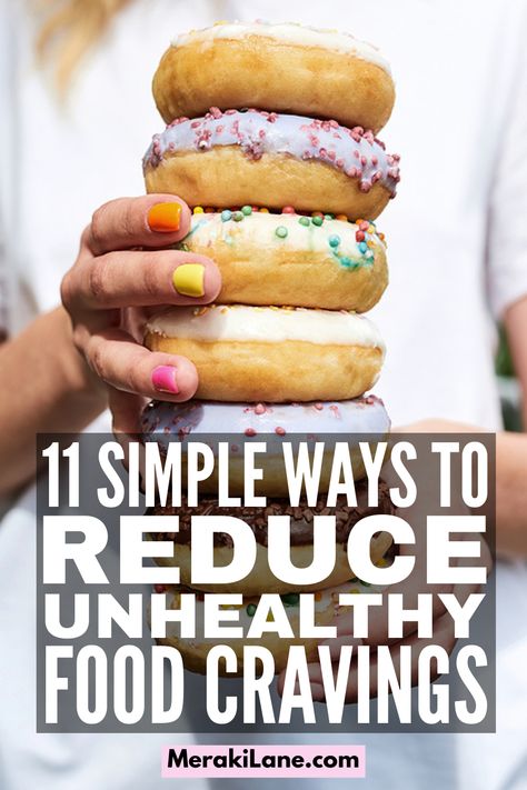 How to Stop Sugar Cravings | If you want to know how to curb cravings for unhealthy foods, like sugary treats, refined carbs, and salty snacks, this post is for you! These tips will teach you how to reduce cravings, and will give you ideas on how to resist the urge to give into temptation when hunger strikes. If you're an emotional eater and/or struggle with PMS food cravings, these tips will help you gain control over your diet and beat sugar cravings once and for all! Craving Meanings, Salt Craving, Period Cravings, 1200 Calorie Diet Meal Plans, Chocolate Alternatives, Craving Carbs, Craving Sweets, How To Stop Cravings, Snack Craving