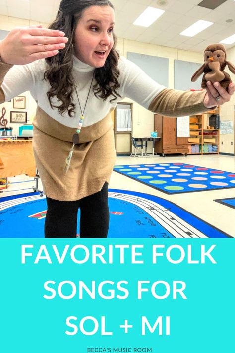 Best Sol Mi Songs for the Elementary Music Classroom - Becca's Music Room Kindergarten Music Lessons, Elementary Music Games, Elementary Music Room, General Music Classroom, Music Activities For Kids, Music Classroom Decor, Music Class Activities, Kindergarten Music, Elementary Music Class