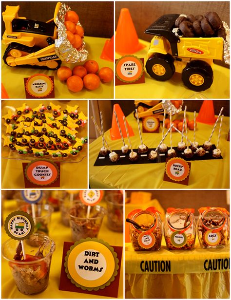 There are only two ways to live your life.: Construction Truck Themed Birthday Party Truck Themed Birthday Party, Truck Theme Birthday, Construction Theme Birthday Party, Construction Theme Party, Road Kids, Kid Parties, Construction Zone, Construction Birthday Parties, Party Deco