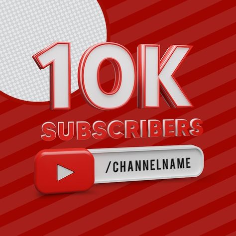 10k subscribers with channel name 3d | Premium Psd #Freepik #psd #10k #gold-post #red-gold #luxury-post 10k Subscribers Youtube, 10 K Subscribers, Successful Youtuber, 10k Subscribers, Pikachu Cat, Freefire Background For Editing, Youtube Names, Wallpaper Minimalist, Email Signature Templates