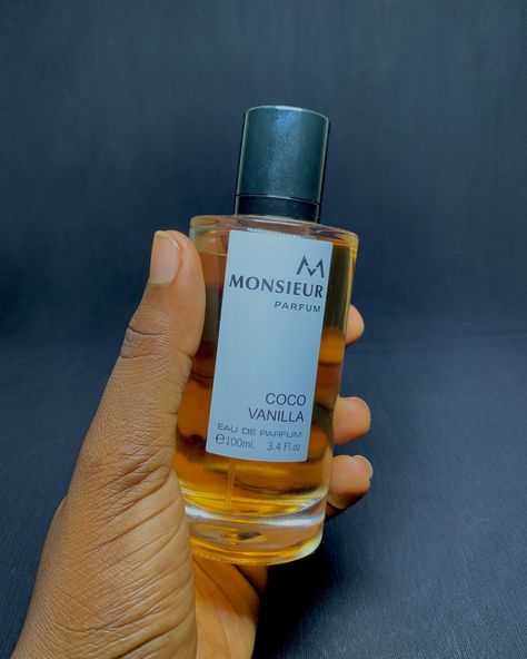 Monsieur coco vanilla Imagine making a very thick chocolate tea, that’s exactly how this perfume smells like. A very sweet gourmand scent, a combination of both vanilla and chocolate. Theres no how you’ll use this perfume and you won’t smell edible and sweet to people around you. Price: 17,000 #kapteynfragrance #perfumesinlagos Chocolate Perfume, Coco Vanilla, Perfume Business, Perfume Smells, Vanilla Perfume, Body Sprays, Niche Perfume, Chocolate Tea, Business Promotion