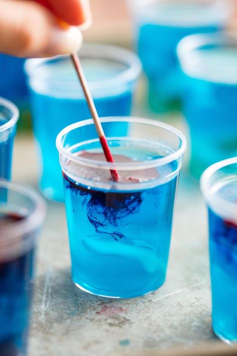 Shark Week Recipes, Jaws Party, Jello Shooters, Pool Movie, Jell O Shots, Shark Themed Birthday Party, Jaws Movie, Shark Themed, Themed Drinks