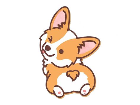 Cute Corgi Drawing, Corgi Tail, Corgi Stickers, Heart Best Friend, Corgi Cartoon, Kawaii Corgi, Corgi Drawing, Corgi Art, Corgi Pictures