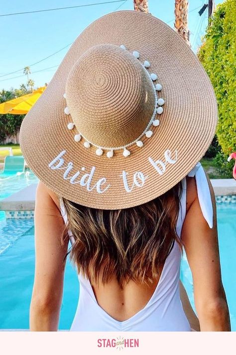 Bachelorette Party Bride To Be Floppy Sun Hat | Embroidered Bridal Beach Hat, Gift, Accessories Bride Bachelorette Pool Outfit, Bride Outfits For Beach Bachelorette Party, Bride Beach Hat, Bride Sun Hat, Bride To Be Beach Party, Mykonos Bachelorette Party, Beach Bachelorette Party Ideas, Bride Swag, Cancun Bachelorette