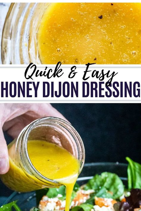 Dijon Vinaigrette Dressing Recipes, Honey Mustard Salad Dressing Homemade, Healthy Mustard Dressing, Dijon Honey Mustard Dressing, Honey And Mustard Dressing, Orange Honey Mustard Dressing, Honey Mustard Vinegrette, Recipes For Salad Dressings, Honey Mustard Salad Dressing Recipe