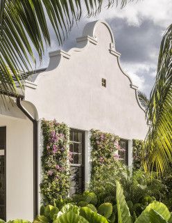 Cape Dutch Residence - Exterior - Miami - by Asbacher Architecture, AIA | Houzz Cape Dutch Style Homes, Bermuda Architecture, Cape Dutch Architecture, Residence Exterior, Dutch Houses, Richmond American Homes, California Beach House, Dutch Architecture, Cape Dutch