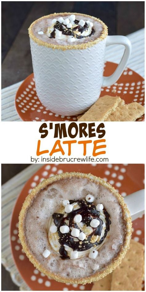 This fun coffee drink has all the flavor of a s'mores without all the work.  Perfect drink to relax with this afternoon. Fun Coffee Drinks, Sweet Coffee Drinks, Ninja Coffee Bar Recipes, Ninja Coffee Bar, Ninja Coffee, Coffee Ideas, Coffee Facts, Warm Drinks, Sweet Coffee