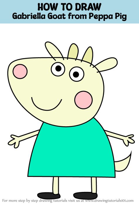 Pepper Pig, Learn Drawing, Peppa Pig, Goats, To Draw, Step By Step, For Kids, Drawings, Quick Saves