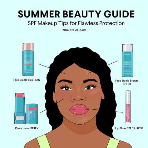 Hey beauties! ☀️ Ready to rock that summer glow while keeping your skin protected? Creating a makeup look using sunscreen has never been easier! FLEX SPF50 A lightweight mineral SPF that offers tinted color. You might have seen the viral color-changing SPF on SkinTok, and that’s the FLEX! The iron oxide pigments in the SPF change color when rubbed into the skin, making it a stunning choice to wear on its own or as a base under makeup GLOW OR BRONZE SPF50 Want that gorgeous sun-kissed look ... Spf Makeup, Berry Lips, Tan Face, Lip Shine, Beauty Guide, Summer Glow, Colour Tint, Summer Beauty, Face Shield