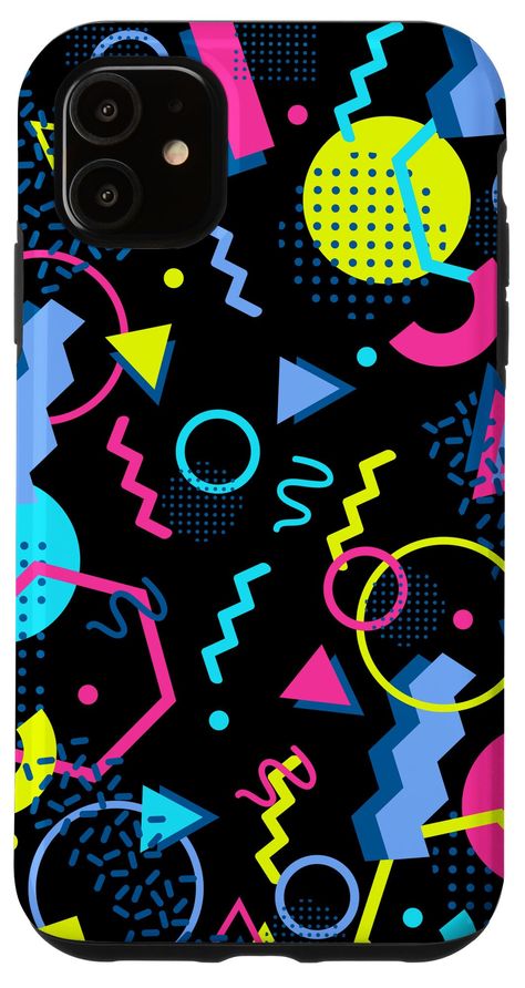 PRICES MAY VARY. Geometric Pattern 80s 90s Memphis Retro Vintage Style for men, women, kids, dad, mom, boys, girls on Christmas, Halloween, Birthday, Mother's Day, Father's Day This art in style of 80s, 90's the best gift for lovers Memphis. You remember with a sense of nostalgia 1980s, 1990s and you like these bright geometric shapes. Two-part protective case made from a premium scratch-resistant polycarbonate shell and shock absorbent TPU liner protects against drops Printed in the USA Easy in Vintage Style For Men, 80s Shapes, Memphis Design Pattern, 80s Pattern, Memphis Art, 80 S, 90s Pattern, 1980s Style, 80s Theme