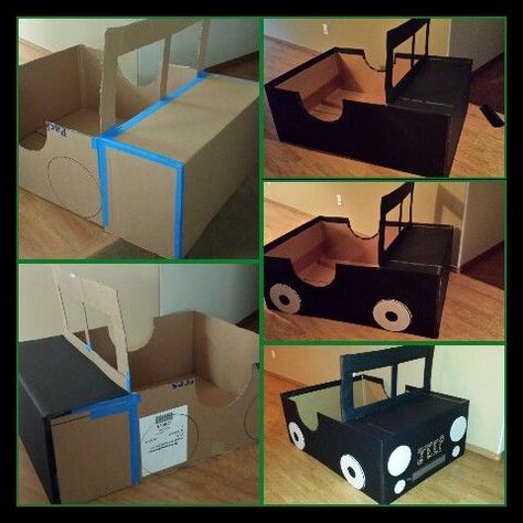 Auto Party, Cardboard Box Car, Safari Jeep, Cardboard Car, Jungle Theme Parties, Jungle Theme Birthday, Jungle Birthday Party, Safari Birthday Party, Birthday Party Crafts