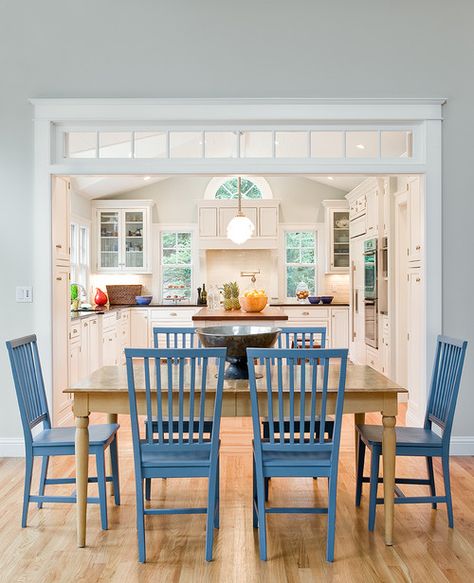 Kitchen Dining Room Combo With Island, Kitchen Dining Room Combo Layout, Living Room Kitchen Combo, Small Kitchen Dining Room Combo, Kitchen Dining Room Combo, Dining Room Layout, Painted Kitchen Tables, Small Floor Plans, Dining Room Remodel