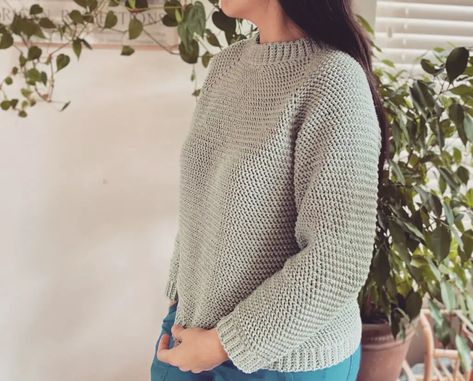 Crochet Top Down Easy Fall/Winter/Spring Sweater Top Down Crochet Sweater Pattern Free, Crochet Top Down Sweater, Top Down Sweater, Crochet Sweater Pattern Free, Spring Sweater, Easy Fall, Sweater Crochet Pattern, Dk Yarn, Top Down