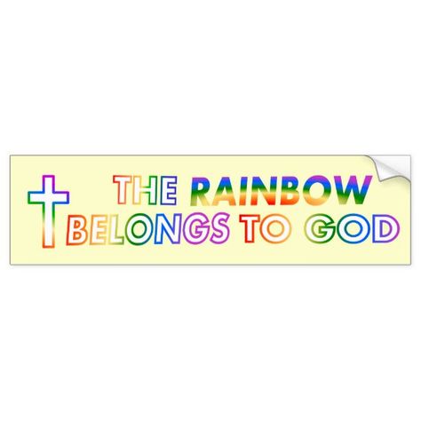 The Rainbow Belongs to God Bumper Sticker Rainbow Craft, God's Promise, God Is Real, Princess Diaries, Car Magnets, Bumper Sticker, Car Painting, The Rainbow, Bumper Stickers