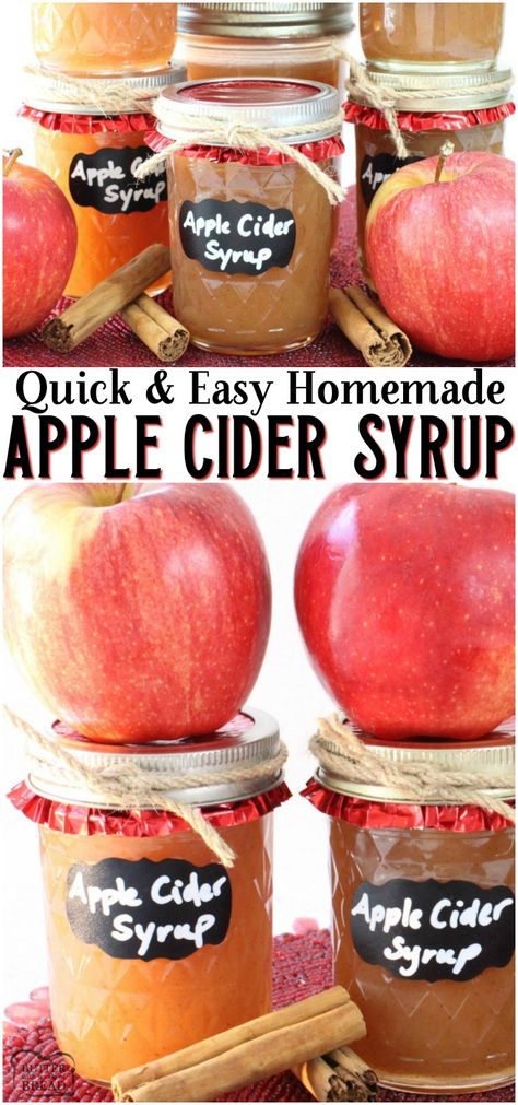 Easy Apple Cider Syrup made with simple ingredients including apple cider & pumpkin pie spice! This delightful homemade syrup recipe is easy to make and tastes wonderful. Perfect flavors for Fall breakfasts! #apples #applecider #syrup #homemade #breakfast #applecinnamon #easyrecipe from BUTTER WITH A SIDE OF BREAD Apple Cider Syrup Recipe, Apple Syrup Recipe, Christmas Recipes Dinner Main Courses, Apple Cider Syrup, Halloween Food Dinner, Healthy Recipes Clean, Apple Cider Recipe, Vegan Recipes Beginner, Homemade Apple Cider