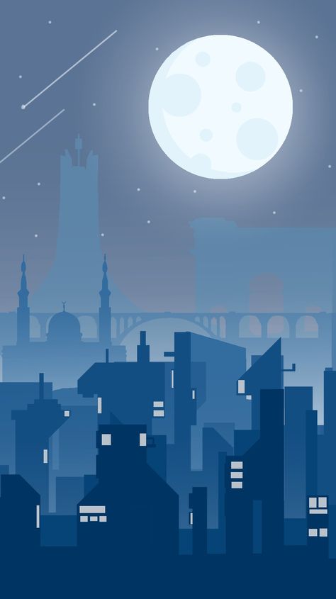 2d City Background, Night City Illustration, Red Capes, Paper Animation, Vintage Night, Film Background, Creative Flyer Design, Abstract City, City Background