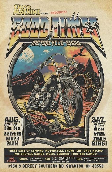 Camping Motorcycle, Gate Event, Show Website, Motorcycle Events, Vintage Motorcycle Posters, Rock Band Posters, Motorcycle Posters, Biker Art, Vintage Biker