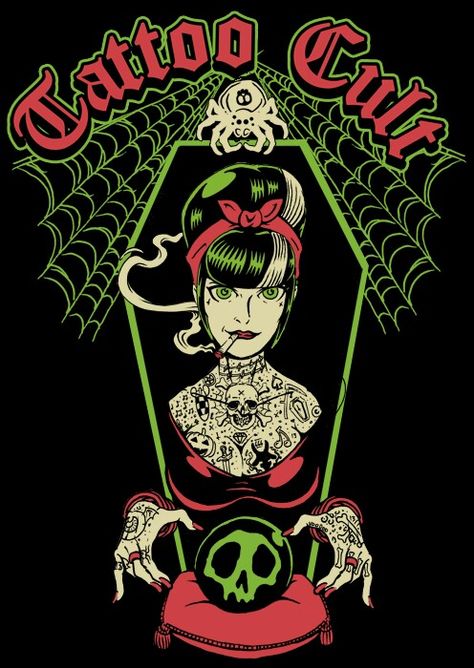 #Psychobilly #Rockabilly Psychobilly Art, French Vegetarian, Rockabilly Aesthetic, Sludge Metal, Zombie Pin Up, Frankenstein Art, Vampire Dracula, Goth Music, Horror Punk