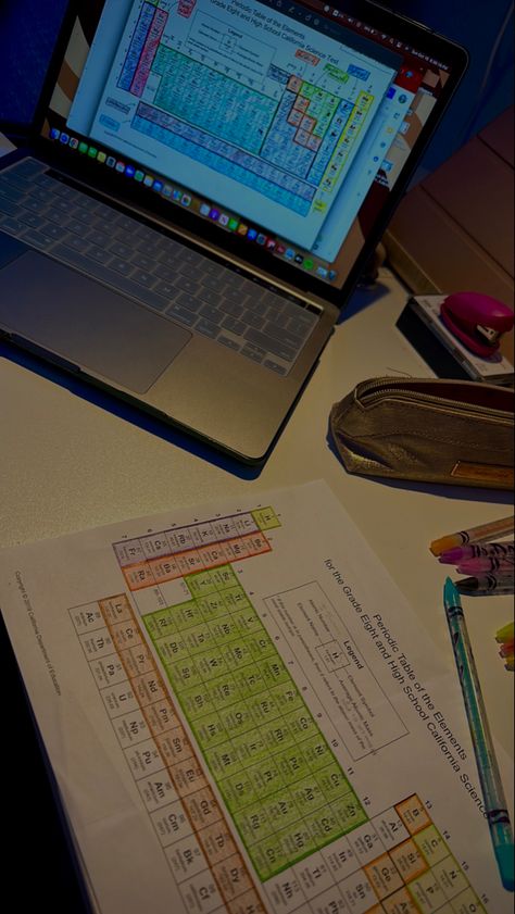 Mendeleev Table Aesthetic, Chemistry Aethstetic, Chemistry A Level Aesthetic, Studying Chemistry Aesthetic, Gcses Aesthetic, Romanticized Studying, Stoichiometry Chemistry, Aesthetic Chemistry, Chemistry A Level