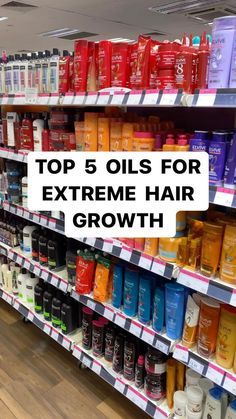 Top 5 oils for extreme hair growth!! #haircare #hairgrowthoil #hairgrowth #hairgrowthtips #hair #hairoilsforgrowth #haircareroutine… | Instagram Best Hair Growth Oil For Natural Hair, Hair Oil For Hair Growth Products, Drugstore Hair Growth Products, Hair Edges Growth Tips, Hair Growth Oils For Natural Hair 4c, Best Hair Growth Oil For Black Women, Best Oil For Hair Growth And Thickness, Doo Grow Oil Hair Growth, Best Hair Oils For Growth