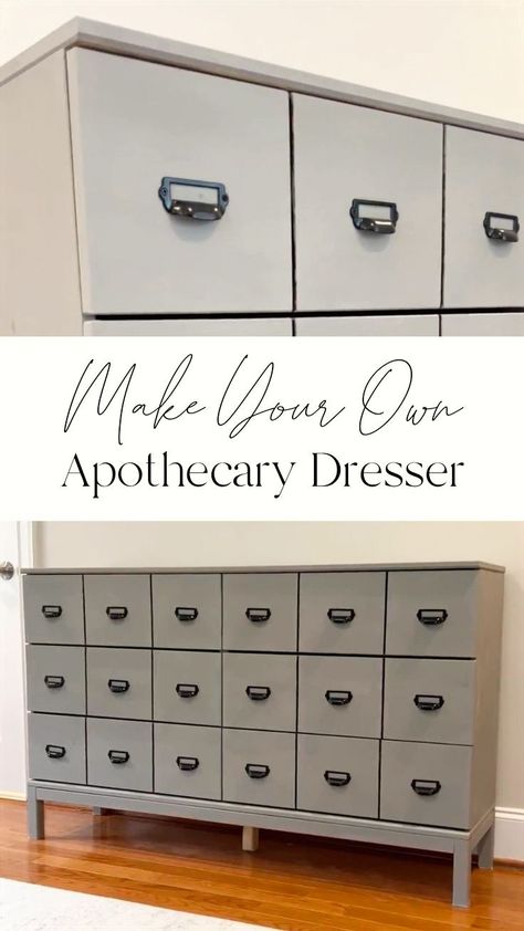 Apothecary Dresser, Diy Apothecary Cabinet, Apothecary Cabinet Diy, Diy Apothecary, Matte Spray Paint, Cabinet Diy, Apothecary Cabinet, Tall Dresser, Easy Arts And Crafts