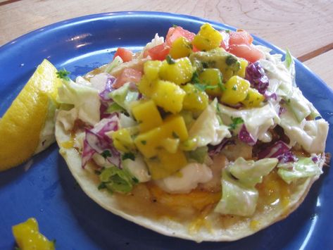 Maui Fish Tacos from Coconut's Fish Cafe |fedandfulfilled.com Sauteed Fish, Baja Fish Tacos, Whole30 Fish Recipes, Coconut Fish, Fish Varieties, Fish Tacos Recipe, Gluten Free Chili, Soft Tacos, Fish Recipes Healthy