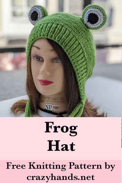 Get playful with this fun knitting pattern for a frog-like hat for adults! Perfect for adding a quirky touch to your winter wardrobe, this cozy hat features cute frog-inspired details. Great for gifts or making a bold fashion statement.  #knitfroghat #knitfrog #knitbeanie #knithat #knitcap #knitbeaniepattern #knithatpattern #knitcappattern Frog Hat Knitting Pattern, Knit Frog Hat, Frog Hat Pattern, Knit Slouchy Hat Pattern, Frog Beanie, Cable Knit Hat Pattern, Cabled Hat Pattern, Easy Knit Hat, Free Knitting Patterns For Women