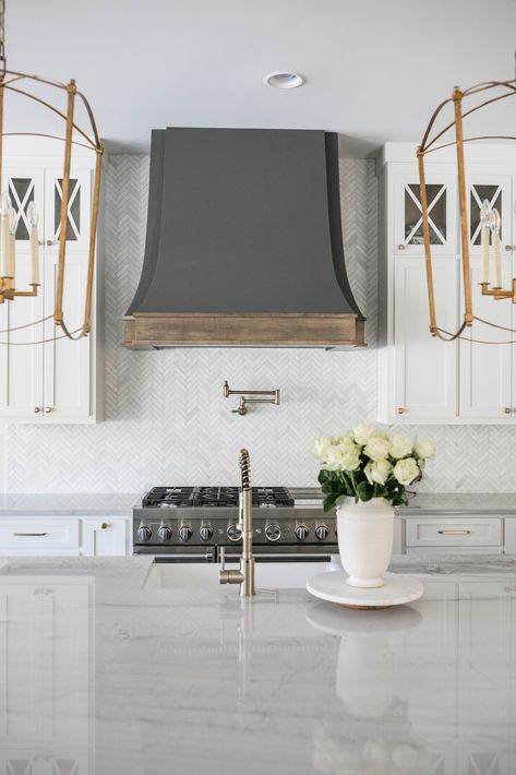 Make a statement with your range hood! From modern minimalist to rustic charm, range hood covers can add personality and charm to any kitchen. Black Hood Fan, Farmhouse Grey Kitchen, Hood Fan Cover, Range Hood Covers, Range Hood Cover, White Modern Farmhouse, Farmhouse Grey, Hood Fan, Kitchen Range Hood