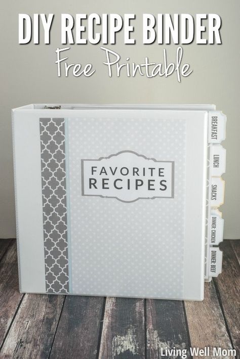 Recipe Binder Printables, Diy Recipe Binder, Homemade Recipe Books, Diy Cookbook, Family Recipe Book, Homemade Cookbook, Diy Buch, Cookbook Template, Binder Printables