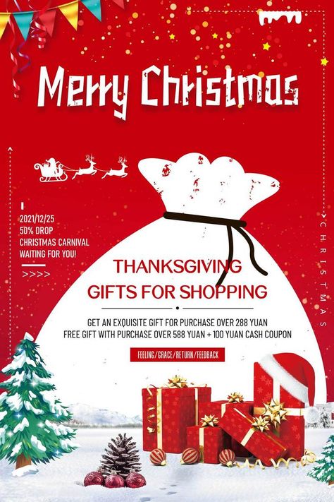 Christmas Promotion Design, Christmas Eve Poster, Eve Poster, Mall Christmas, Christmas Poster Design, Christmas Promo, Christmas Advertising, Christmas Graphic Design, Ads Creative Advertising Ideas