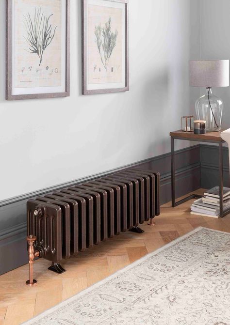 Radiators Living Room, Kitchen Radiator, Apartment Lounge, Schoolhouse Style, Small Bathroom Paint, Victorian Radiators, Cast Iron Radiator, Iron Radiator, Victorian Renovation