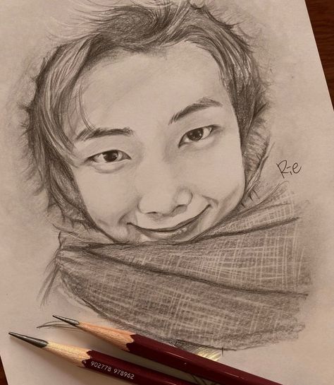 Namjoon drawing ❣️ Namjoon Eyes Drawing, Namjoon Sketch, Namjoon Drawing, Rm Drawing, Bangtan Drawings, Kpop Sketch, 3d Art Drawing, Eye Sketch, Nose Drawing